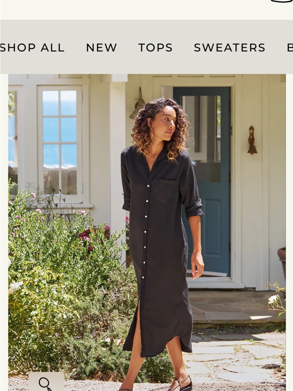 Frank & Eileen Black Linen Rory Shirt Dress